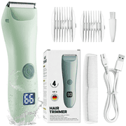 Baby Hair Clippers, Professional Quiet Hair Trimmer for Kids and Toddler, Waterproof & Rechargeable Cordless Hair Cutting Machine for Children, with LCD Display