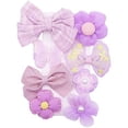 thumbnail image 1 of Baby Hair Clips,Cute Hair Pins Fully Lined Non Slip Bows Barrettes Baby Girls Flower Bow Hair Clips Butterfly Hair Clips Handmade Hair Accessories for Infant Toddler Kids Children(Purple), 1 of 7