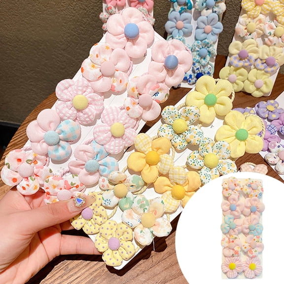 Baby Hair Clips Flower Hair Accessories Cute No Damage Soft Hair Ties For Toddlers Girls Kids Hair Bands Scrunchies