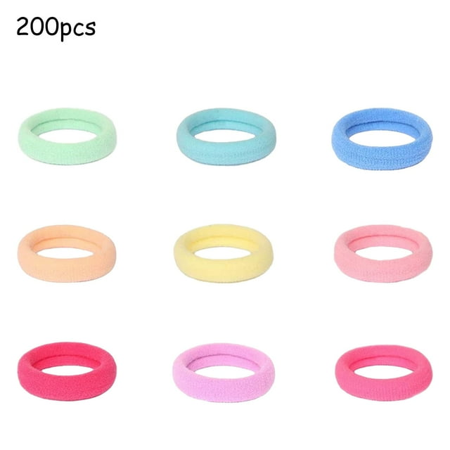 Baby Hair Ties Elastic Hair Bands 200 Pcs Seamless Toddler Kids Hair