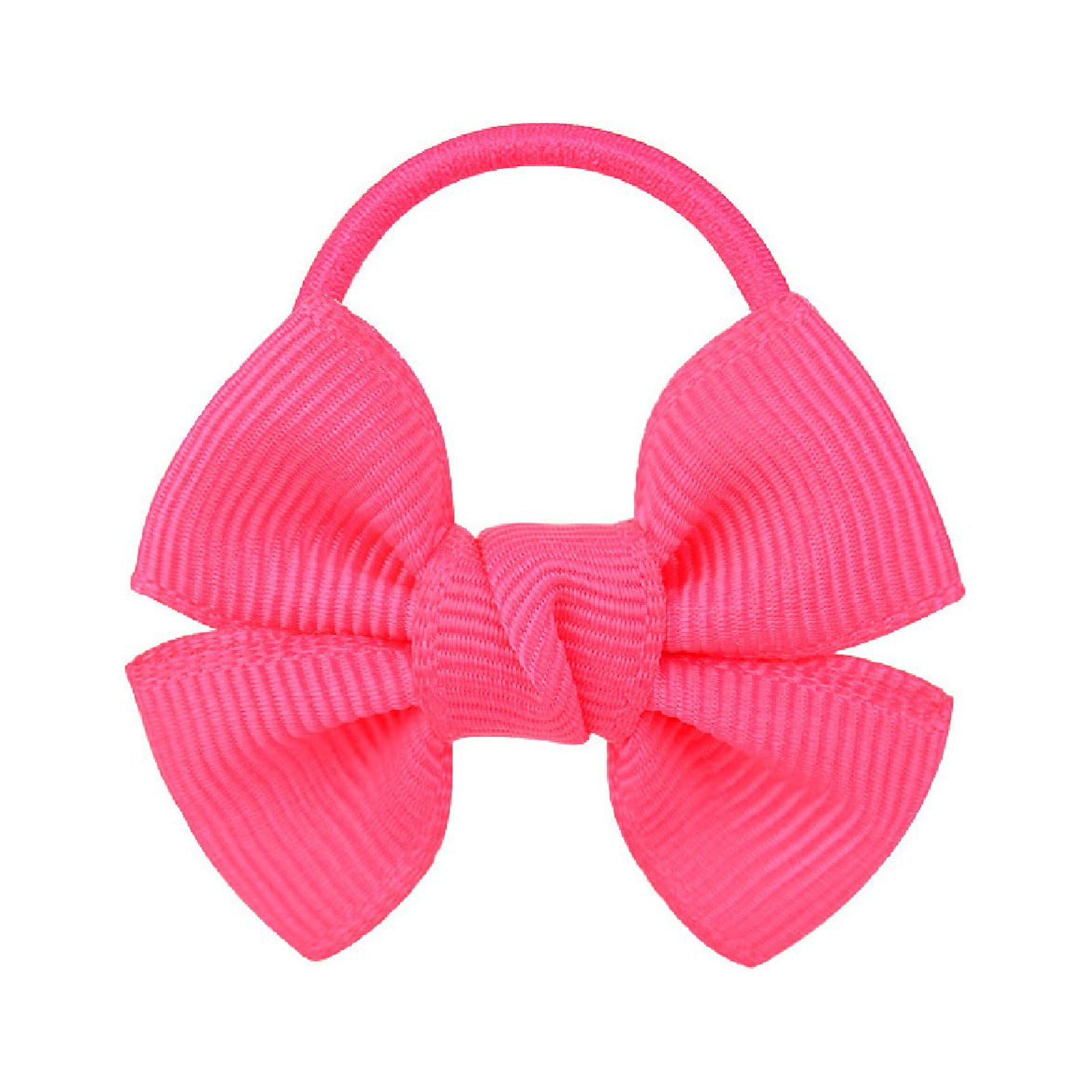Baby Hair Ties With Bows For Toddler Elastic Ponytail Holders Small