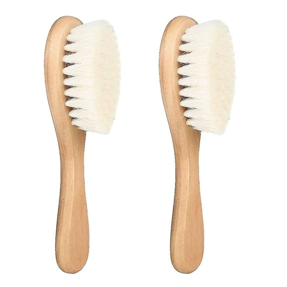 Baby Hairbrush with Ergonomic Showerwood Handle, Ideal for Wet and Dry Hair Use