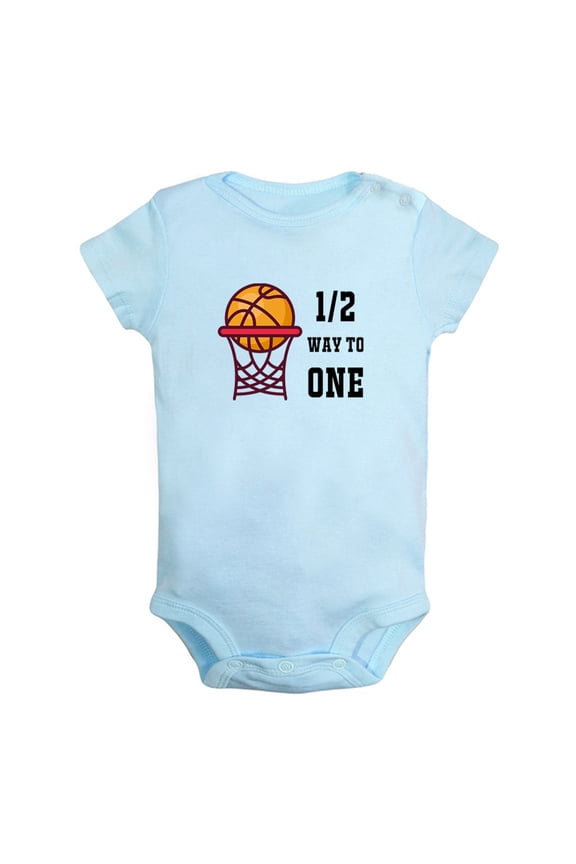 Baby Half Way to One Funny Rompers Newborn Bodysuits Infant 6 Months Birthday Jumpsuits Kids Cotton Clothes Outfits