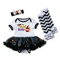 thumbnail image 1 of Baby Halloween Clothes, Short Sleeve Halloween Printed Romper Bodysuit Set Outfits(Size:6-12 Months), 1 of 7