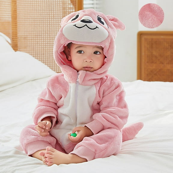 Baby Halloween Hooded Jumpsuit Baby Girl Animal Outfits Long Sleeve Bodysuit Winter Hooded Romper Clothes 4T