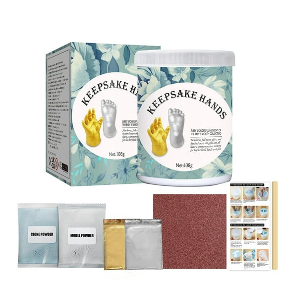 Baby Hand & Foot Print 3D Clone Model Powder Month & 100 Day Memorial Kit Kids Arts And Crafts Ages 8-12 Bulk Toddler Arts And Crafts 3 Years Kids Arts And Crafts Ages 4-8 Arts And Crafts for Kids 4-6