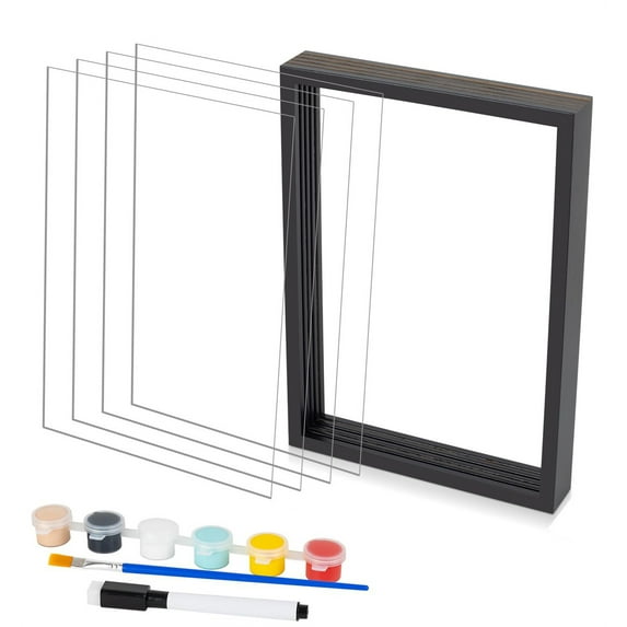 Baby Hand and Footprint Kit,DIY Family Handprint Kit with Keepsake Photo Frame,4* Imprint Acrylic Boards and Baby Safe Paints,Picture Frame Keepsake Expecting & New Parents Gifts for After Birth