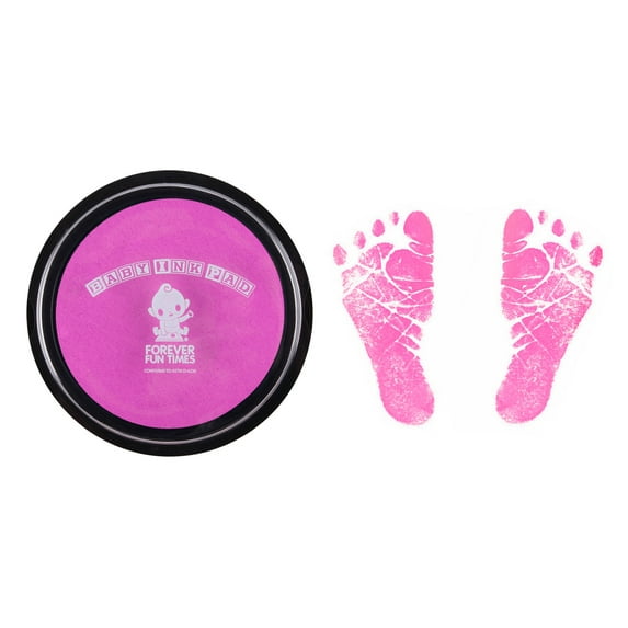 Baby Hand and Footprint Kit by Forever Fun Times | Get Hundreds of Detailed Prints with One Baby Safe Ink Pad | Easy to Clean, and Works with Any Paper or Card | Clean and Safe