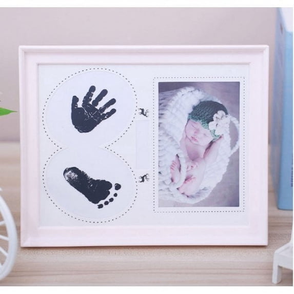 Handprint and Footprint Makers Kit Keepsake For Newborn Boys & Girls, Girl Gifts & Boy Gifts, New Mom Shower Gifts, Milestone Picture Frames Registry, Nursery Decor