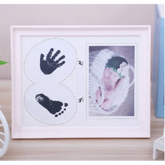 Handprint and Footprint Makers Kit Keepsake For Newborn Boys & Girls, Girl Gifts & Boy Gifts, New Mom Shower Gifts, Milestone Picture Frames Registry, Nursery Decor