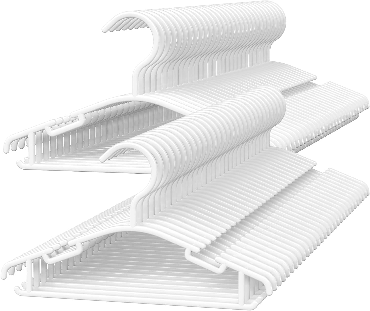 Baby Hangers 60Pack White Baby Clothes Hangers Bulk Kids Plastic Hangers Toddler/Infant Hangers for Closet