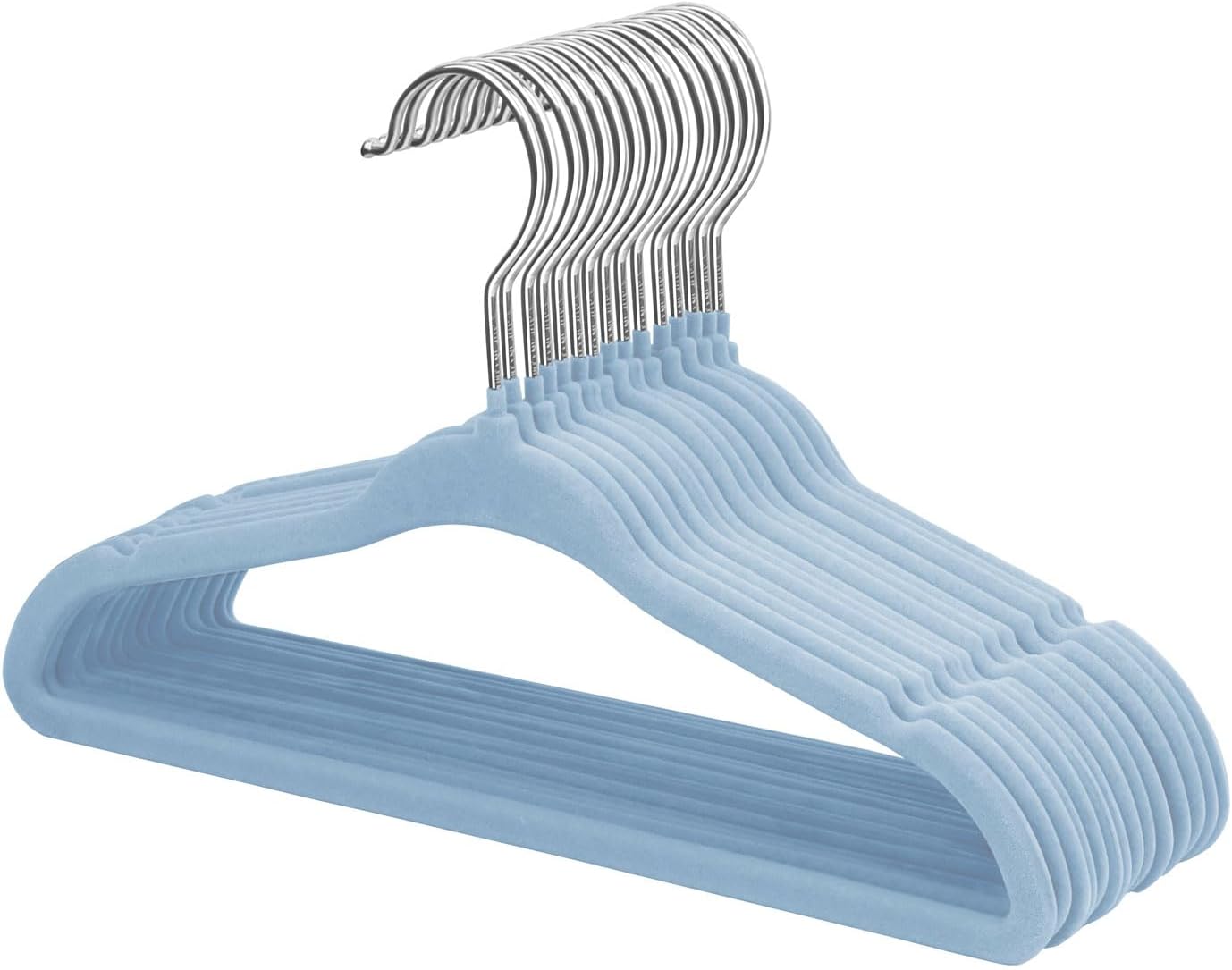 Baby Hangers, Childrens Hanger Kids Coat Hangers with Ultra Thin & Non-Slip Design 15 Pack (Light Pink)
