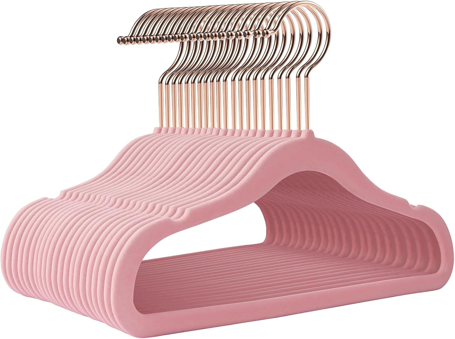 Baby Hangers Velvet 20 Pack-11.4 Inch,Baby Clothes Hangers Non Slip, Baby Hangers for Closet,Sturdy Infant/Toddler Hangers Pink Hangers