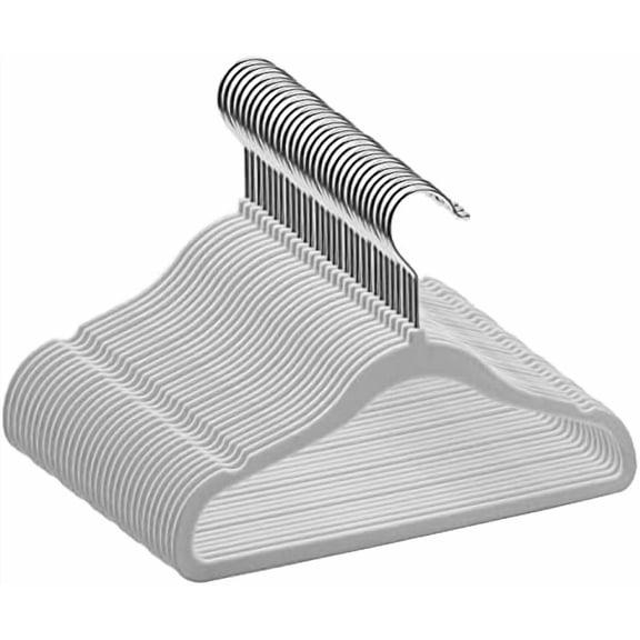 Baby Hangers Velvet 20 Pack Kids Non Slip Hangers Childrens Hanger for Kids Grey