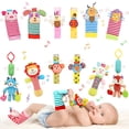 thumbnail image 1 of Baby Hanging Rattle, Wrist Rattles Foot Finder Rattle Sock, Hand and Feet Rattle Toy, Newborn Present Baby Shower Birthday Gift Set for0 3 6 9 12 24 to 36 Months Babies (12 pcs-D), 1 of 12