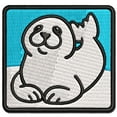 thumbnail image 1 of Baby Harp Seal Applique Multi-Color Embroidered Iron-On Patch - 3.5 Inch Large, 1 of 5