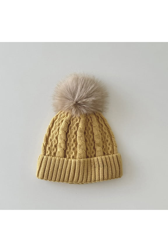 Baby Hat 2024 Autumn Winter New Knit Hat Baby Hat Ear Protector Hat Features: Snowboarding Gear Men Mens Cold Weather Hats Winter Hats Unisex Plaid Flapper Hat Winter Hat Cold Weather Trapper Hat