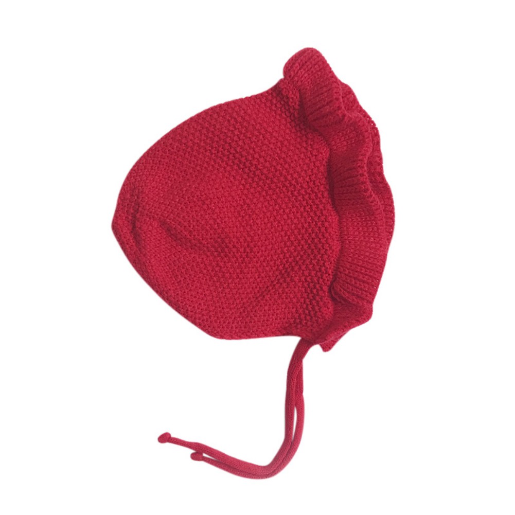 Baby Hat Bonnet Spring Autumn Handmade Wool Ear Knitting Hats Newborn Baby Fashion Warmer Caps Kids Hats - image 1 of 5