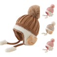 thumbnail image 1 of Baby Hat Winter Knitted with Ear Adorable Animal Design Cozy Lined Cap for Boys Girls Winter Work Hats for Men, 1 of 4