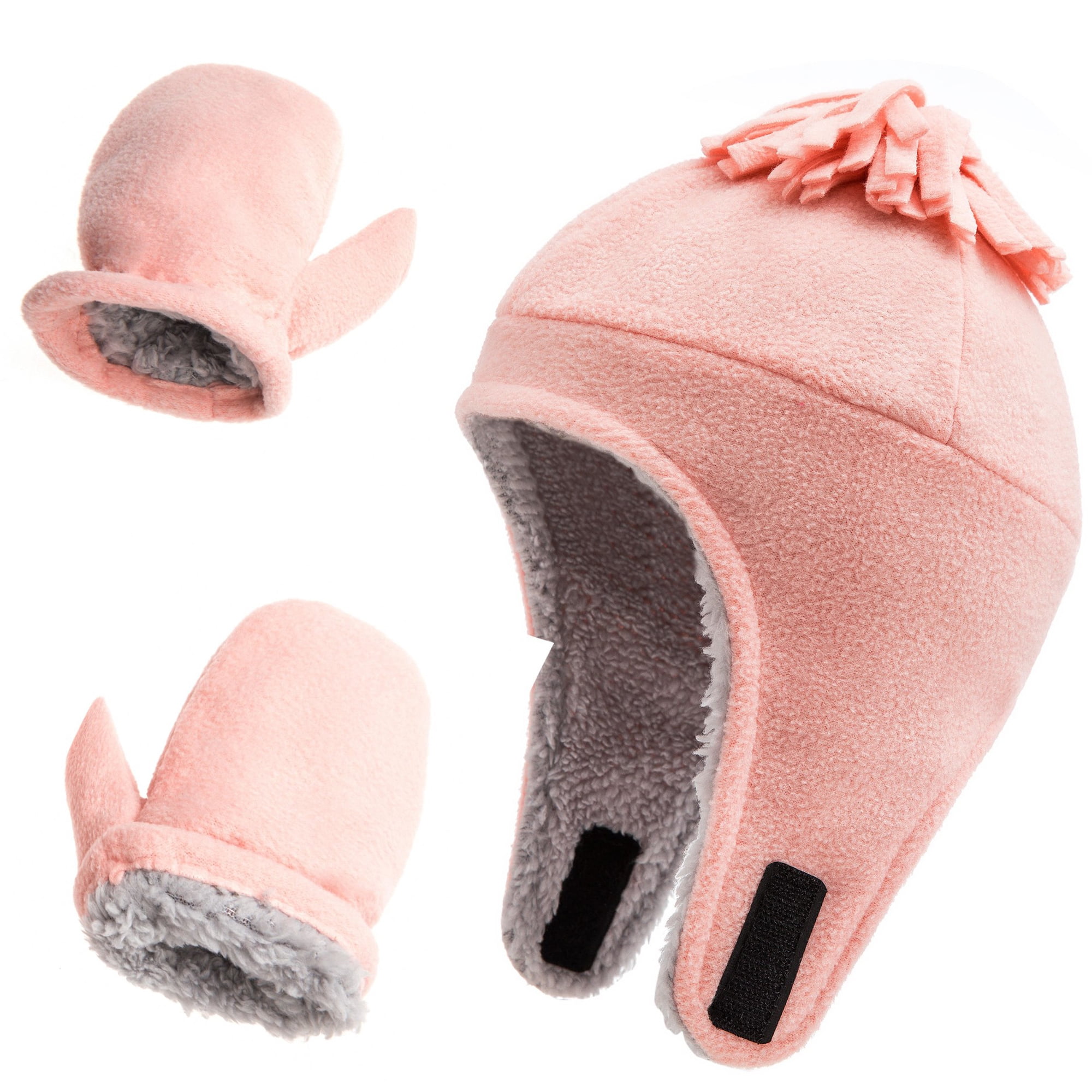Baby fleece 2024 hat and mittens