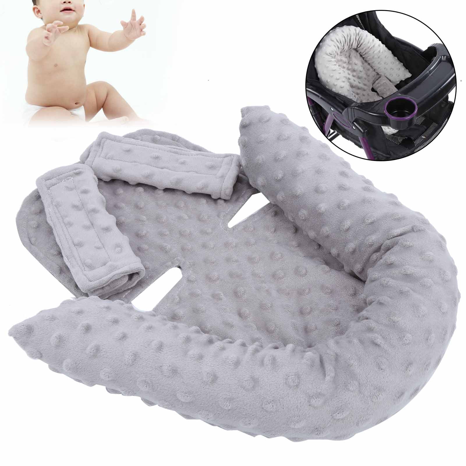 Baby Head Body Support Pillow Comfortable Thickened Infant Stroller Pad