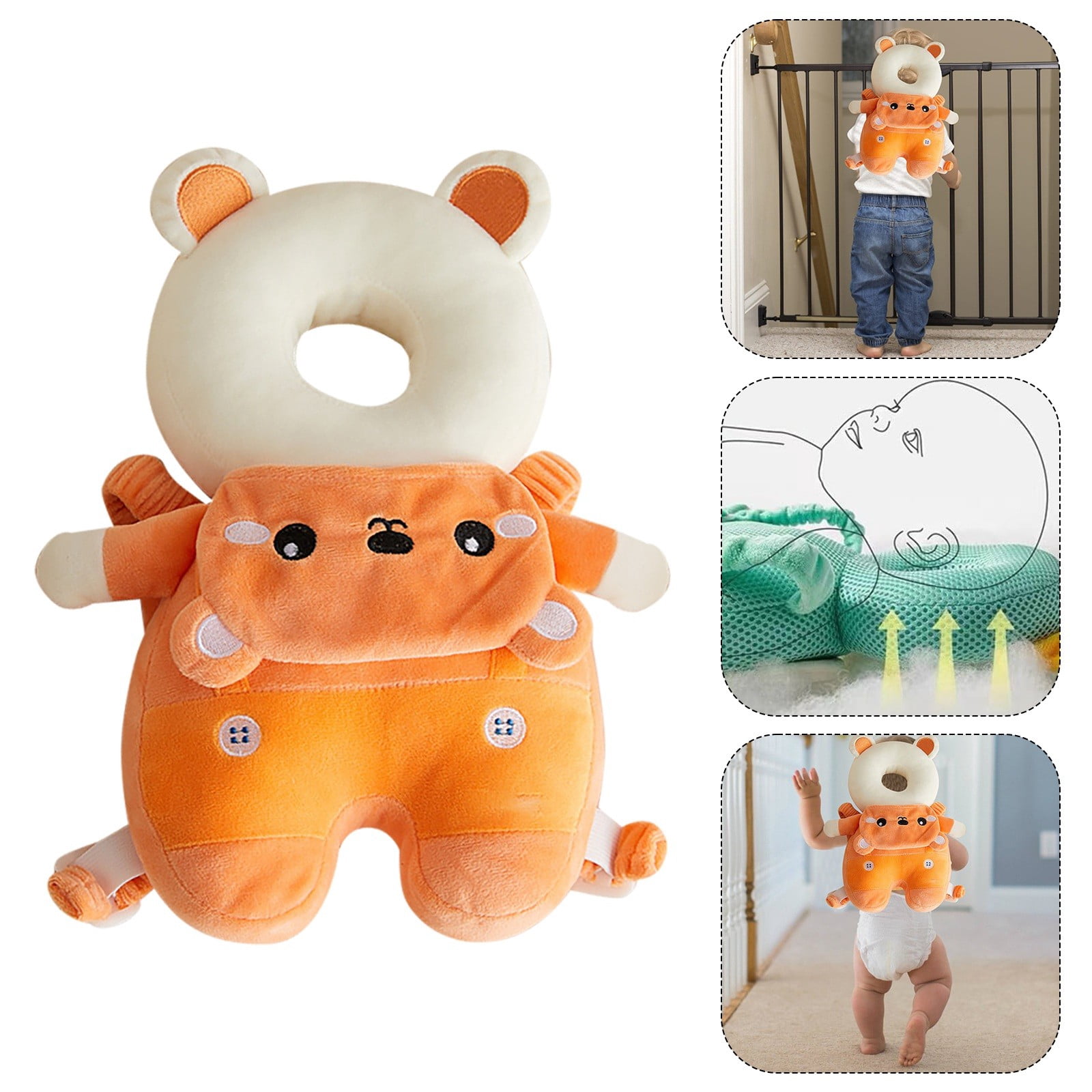 Baby Head Protector Backpack With Knee Pads & Non-Slip Socks – Toddler Safety Gear For Crawling & Walking