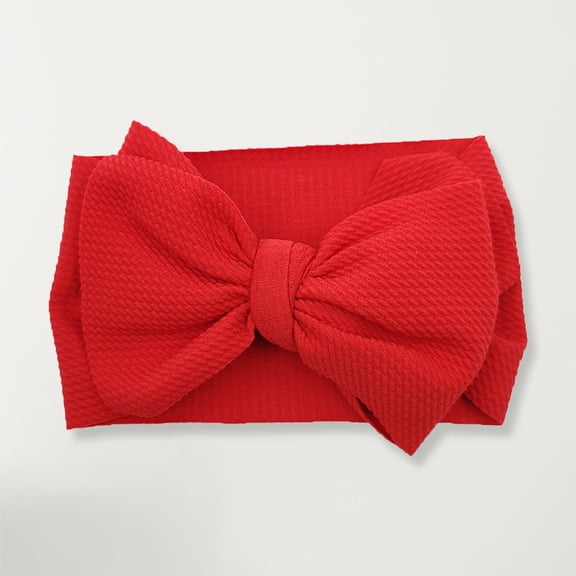 Baby Headbands With Big Bows Headwrap Soft Elastic Headband For Girls Hair, Red