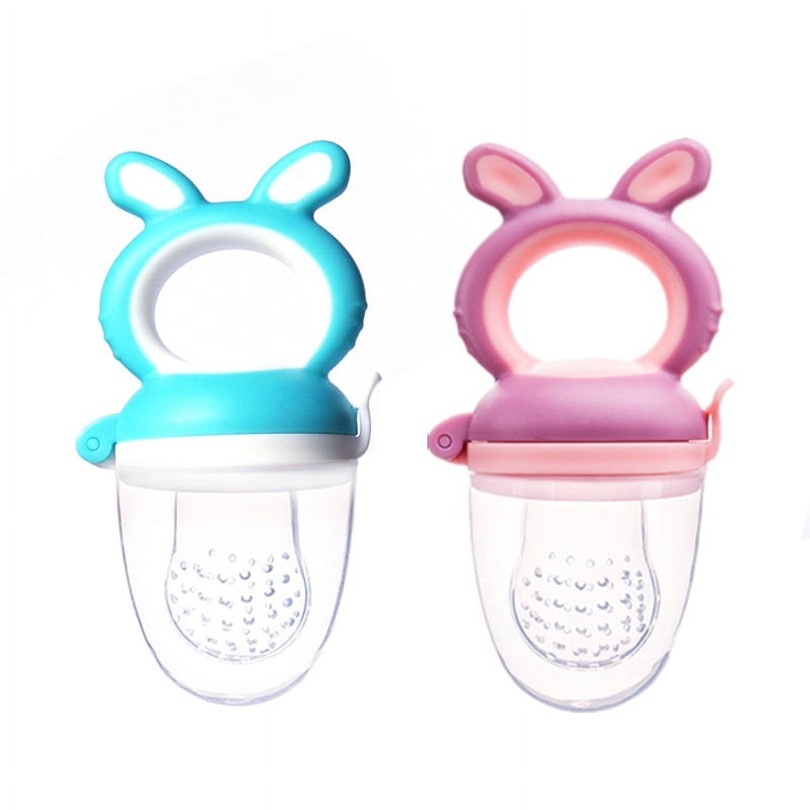 Baby Fruit Feeder/Food Feeder Pacifier for Babies (2 Pack) - HAOBAOBEI Mesh  Teethers for Babies, Infant Teething Toy in Appetite Stimulating Colors