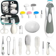 Baby Healthcare and Grooming Kit, Portable Baby Safety Care Set, Baby Essentials kit for Newborn Grey White 20 in 1