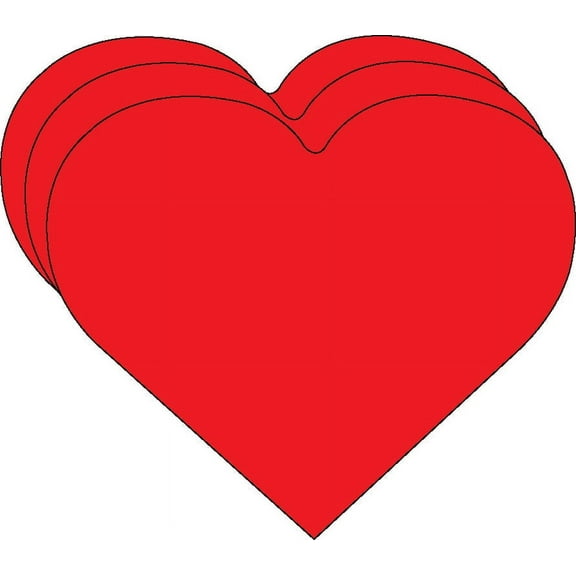 SHAPES ETC. Baby Heart Single Color Creative Cut-Outs- 2" x 2.75"