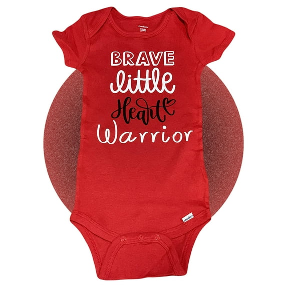 Baby Heart Surgery Onesies - 100% Cotton Unisex - Red - CHD Awareness Baby Onesies - Heart Warrior Onesie - All Sizes Available