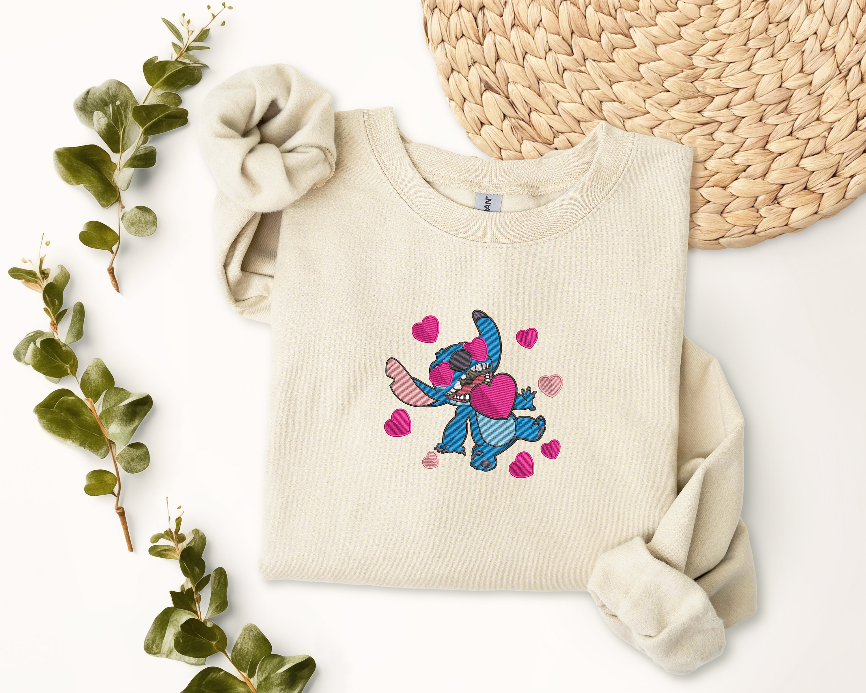 Baby Hearts Valentine Embroidered Sweatshirt, Embroidered Valentine's