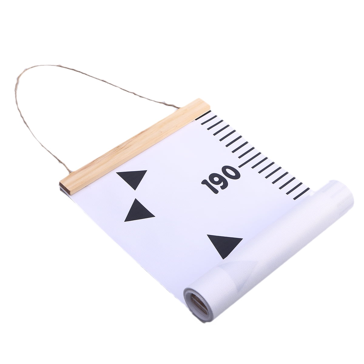 Baby Height Growth Chart Hanging Rulers Kids Room Wall Wood Frame Fabric Ruler Room Decoration