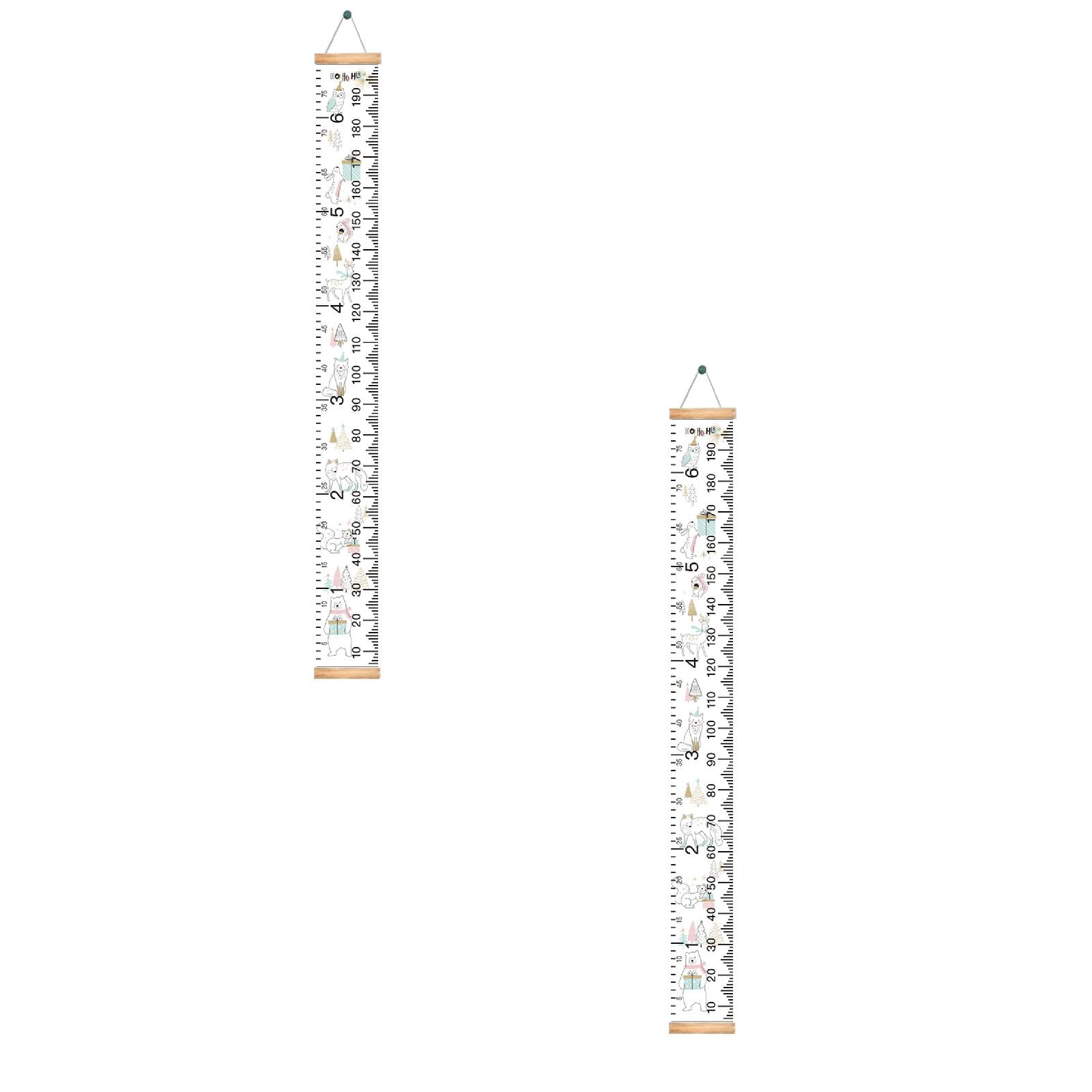 Baby Height Growth Chart Hanging Rulers Kids Room Wall Wood Frame Home