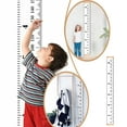 Baby Height Growth Chart Hanging Rulers Kids Room Wall Wood Frame Home ...