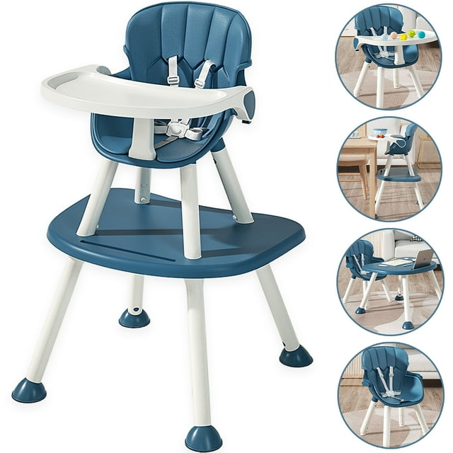 Baby High Chair,4 in 1 High Chairs for Babies and Toddlers,Convertible