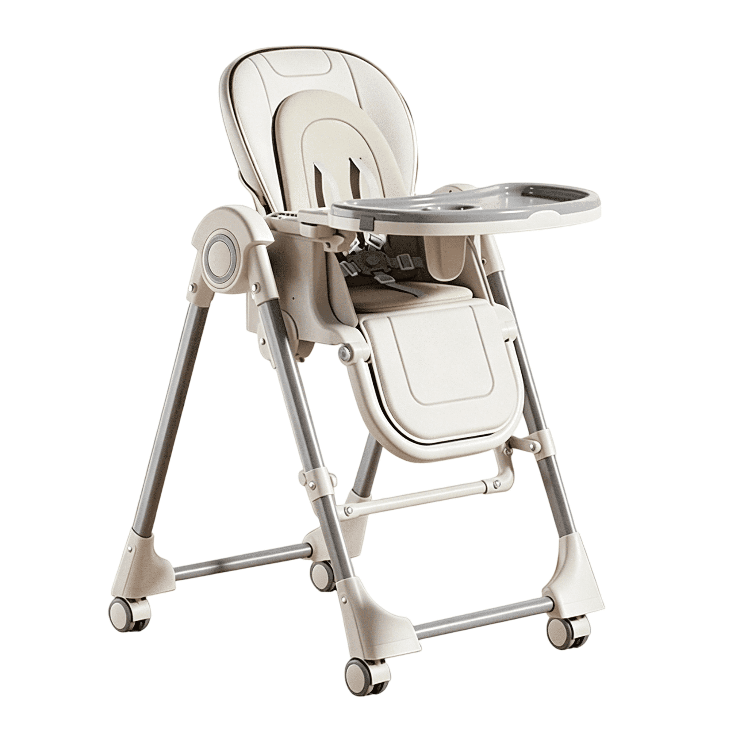 Baby High Chair Convertible Baby Dining Chairs Adjustable Seat Dining Booster for Infant to Toddler,Unisex,White
