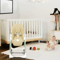 Baby High Chair Covers, PU Leather High Chair Cover Replacement, Foldable Highchair Insert Cushion,PU Leather Children's Dining Soft Padding for Kid Children(50cm/19.68in)