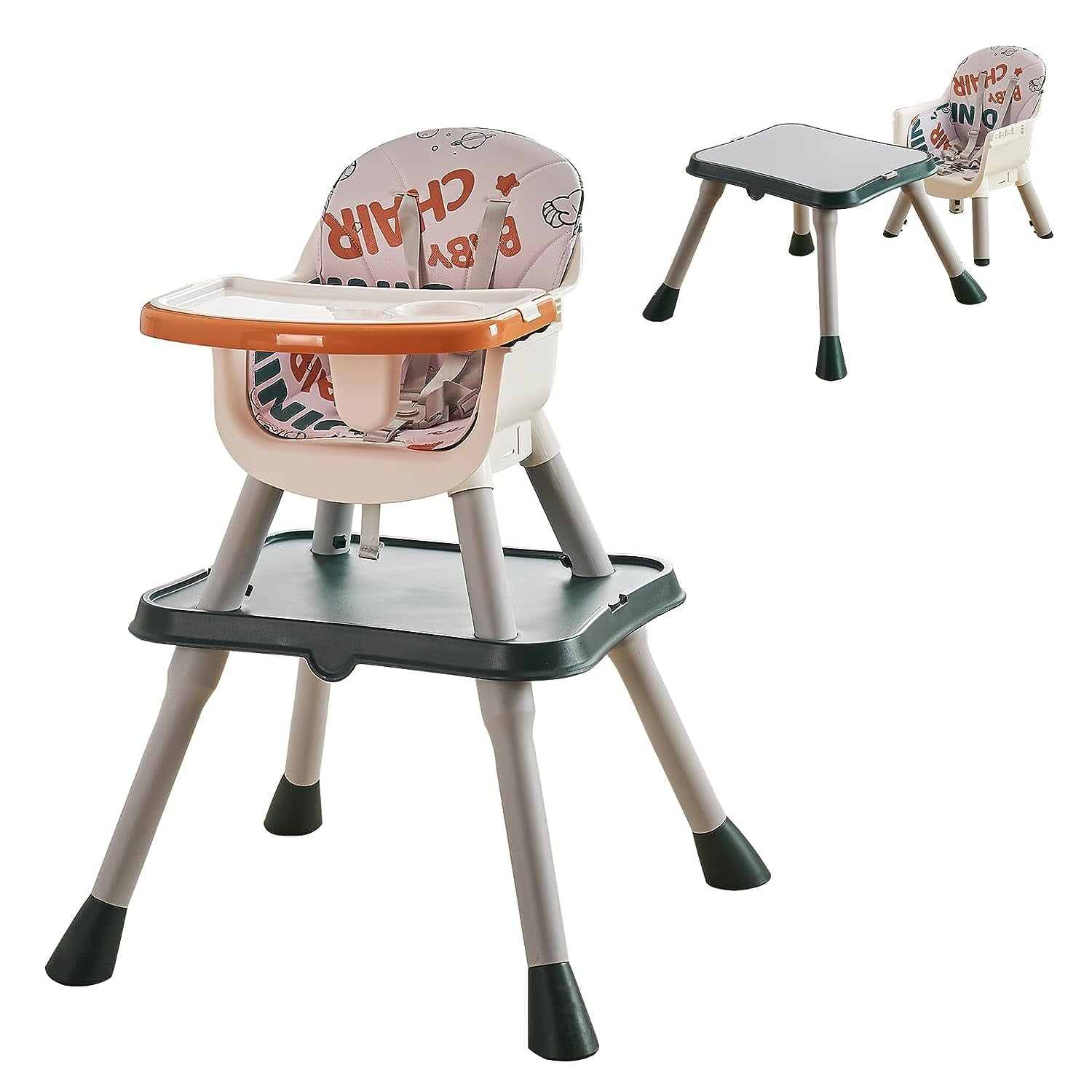 Baby High Chair, Linor 8 in 1 Convertible High Chairs for Babies and