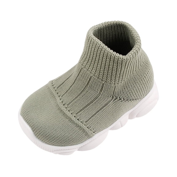 Baby High Top Sneakers for Girls Boys Lightweight Non Slip Breathable Knit Walking Barefoot Shoes