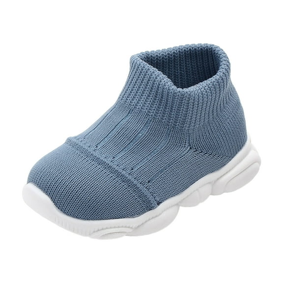 Baby High Top Sneakers for Girls Boys Lightweight Non Slip Breathable Knit Walking Barefoot Shoes