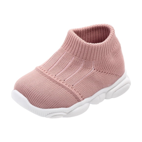 Baby High Top Sneakers for Girls Boys Lightweight Non Slip Breathable Knit Walking Barefoot Shoes