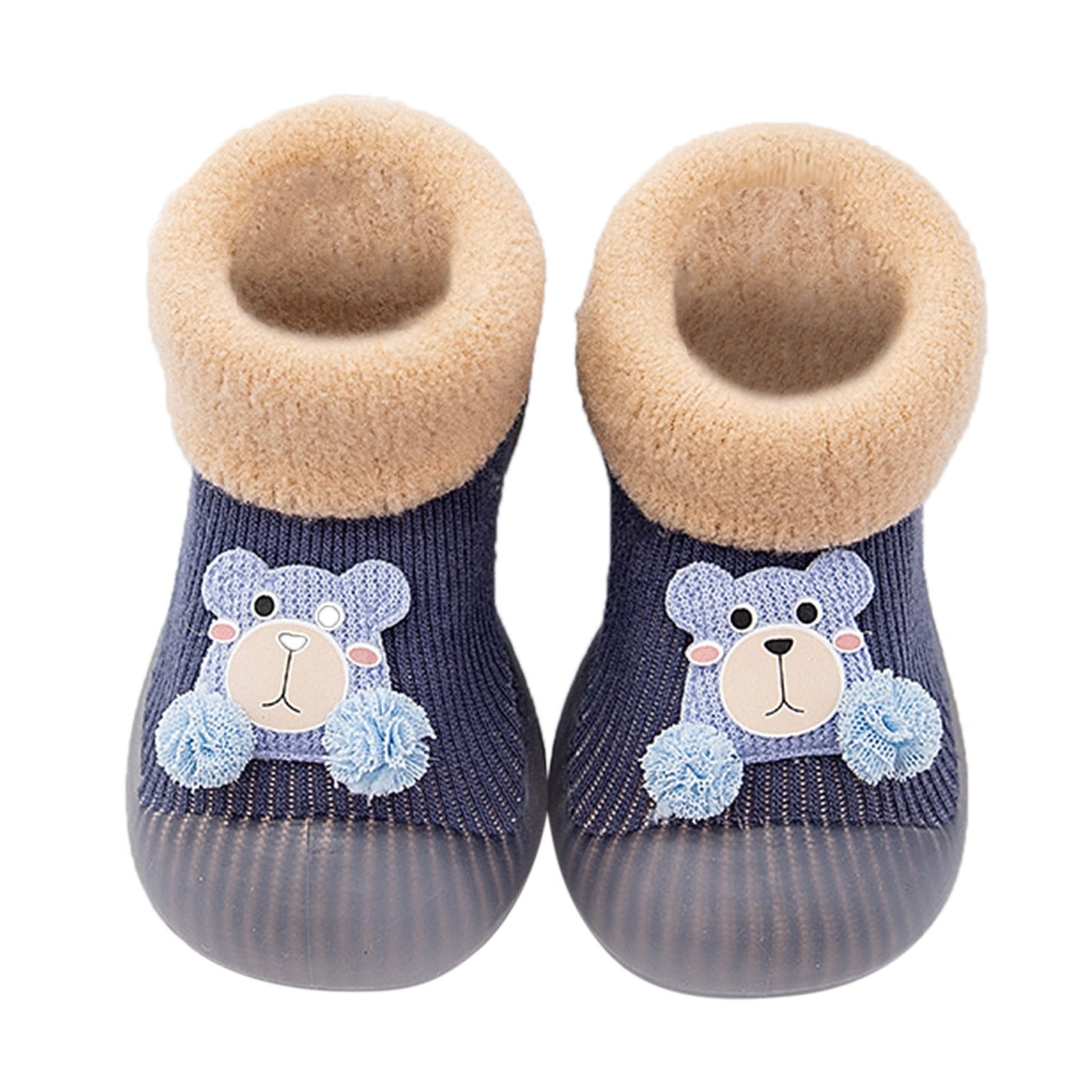 Baby Home Slippers Cartoon Warm House Slippers For Lined Winter Indoor