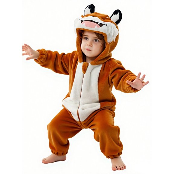Baby Hooded Clothes Unisex Toddler Animal Outfit Long Sleeve Romper Baby Animals Romper Clothes 4-5 Years