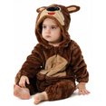 thumbnail image 1 of Baby Hooded Jumpsuit Cartoon Animal Outfit Long Sleeve Romper Baby Christmas Outfit Clothes 2-3 Years, 1 of 5
