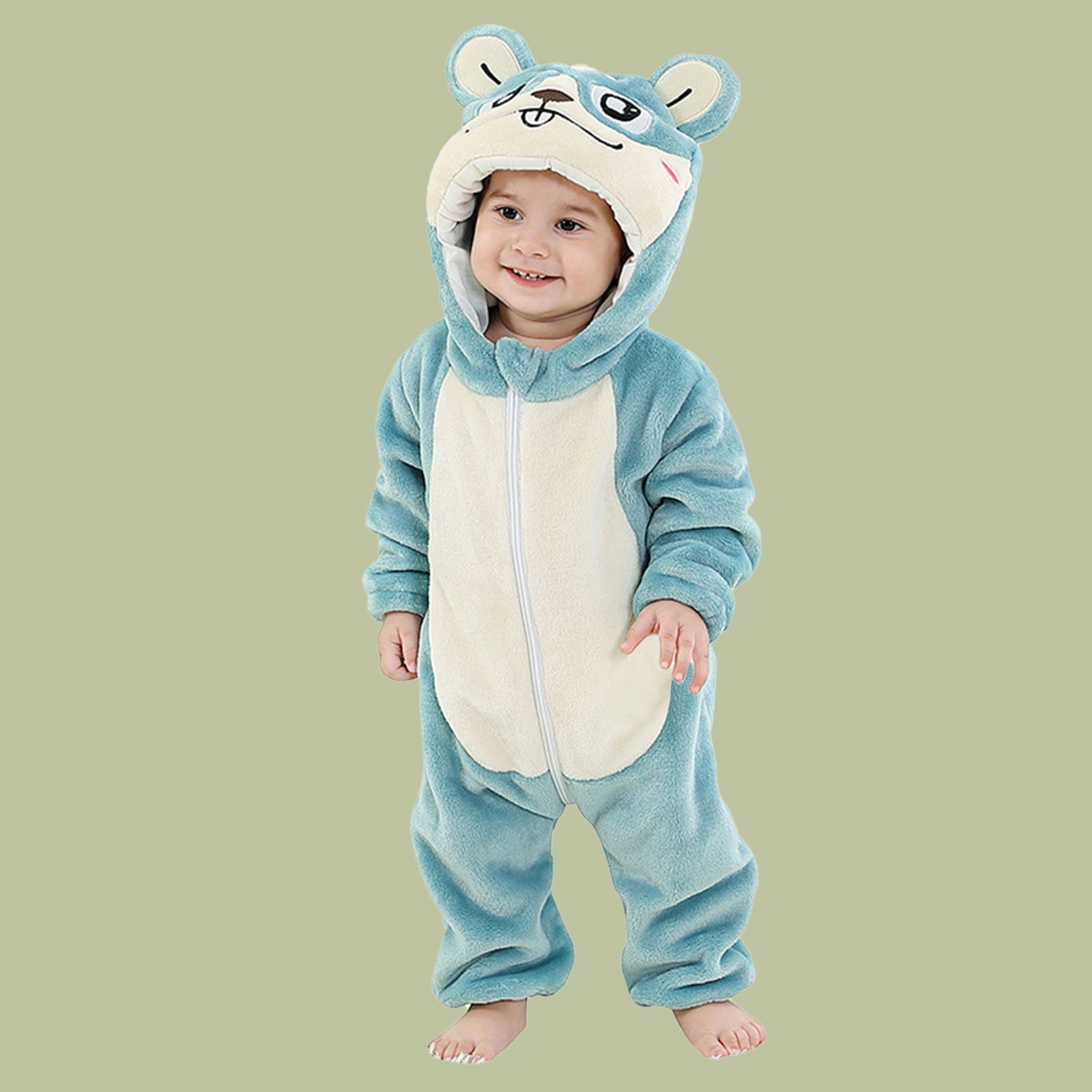 Baby Hooded Jumpsuit Animal Outfits Baby Bodysuit Long Sleeve Halloween Outfit Girl Clothes 3-6M