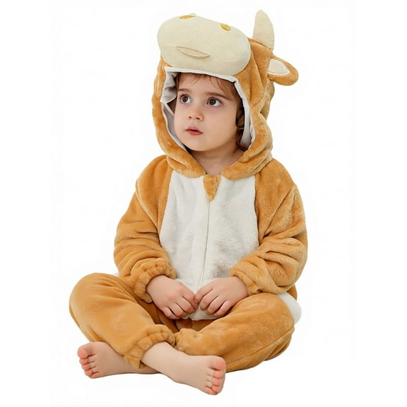 Baby Hooded Romper Cartoon Animal Outfit Long Sleeve Bodysuit Baby Fall Outfits Clothes 3-4 Years