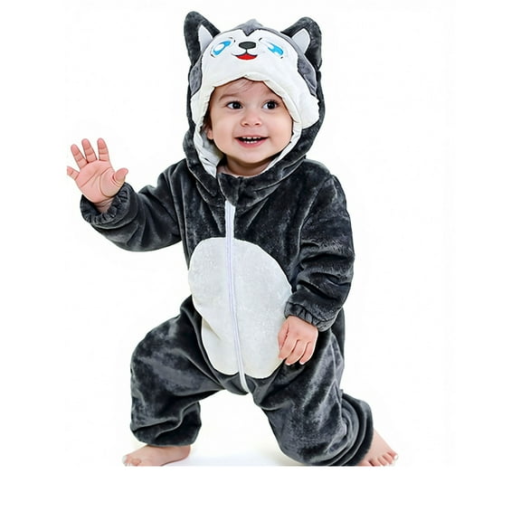Baby Hooded Romper Cartoon Animal Outfit Long Sleeve Outwear Baby Fall Outfit Clothes 3-4 Years