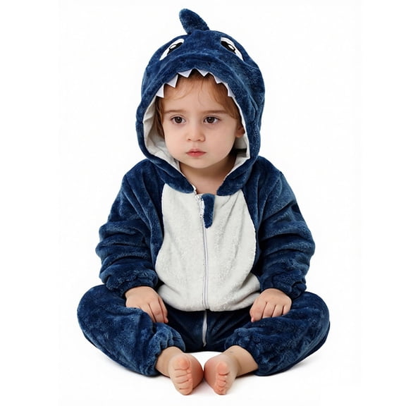 Baby Hooded Romper Cartoon Animal Outfit Long Sleeve Outwear Baby Halloween Outfit Clothes 6-12 Months