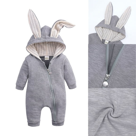 Baby Hooded Romper Animal Outfits Baby Bodysuit Long Sleeve Halloween Outfits Clothes 12-18M